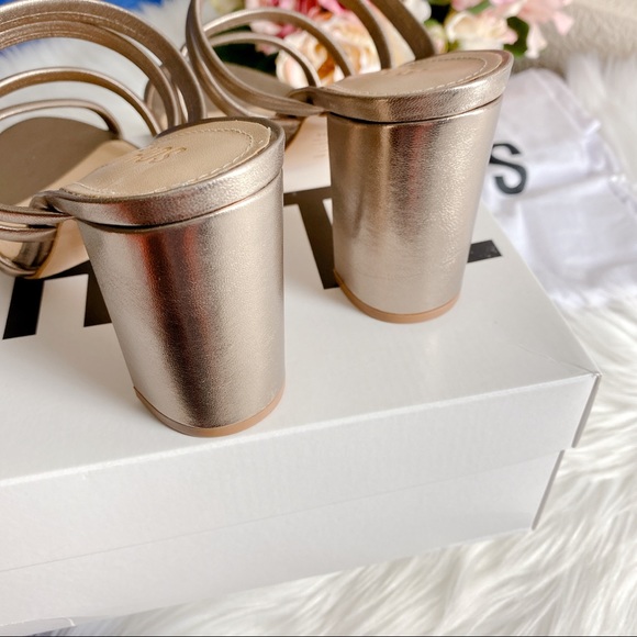 Schutz Felisa Leather Cage Sandal - Luna - Picture 3 of 8